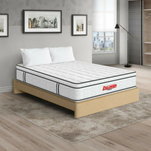 COLCHÓN ORTHOPACK EURO + BASE CAMA + ALMOHADA COLOR CLASICO TELA COLOR BEIGE 140X190 DOBLE - Image 2