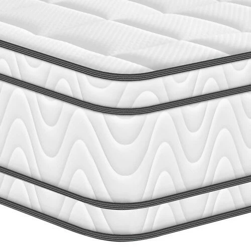 COLCHÓN ORTHOPACK EURO + BASE CAMA + ALMOHADA COLOR CLASICO TELA COLOR CAFE 120X190 SEMIDOBLE - Image 4
