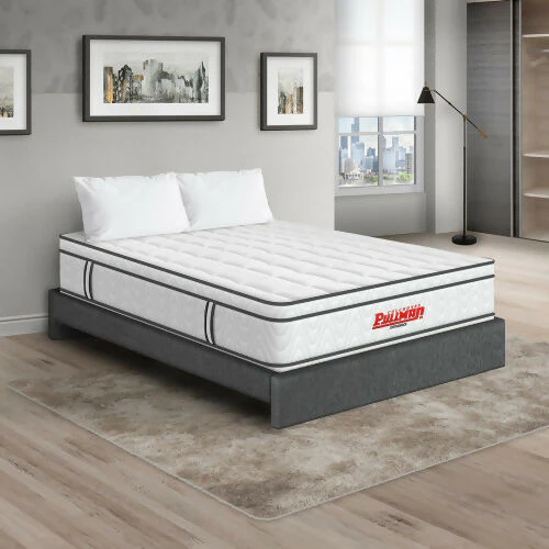 COLCHÓN ORTHOPACK EURO + BASE CAMA + ALMOHADA COLOR CLASICO TELA COLOR GRIS 200X200 KING - Image 2