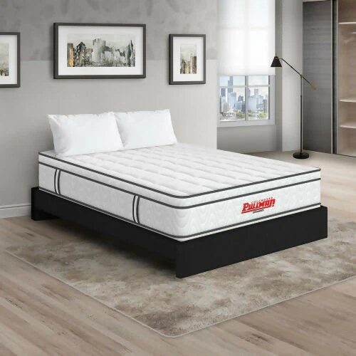 COLCHÓN ORTHOPACK EURO + BASE CAMA + ALMOHADA COLOR CLASICO TELA COLOR NEGRO 140X190 DOBLE - Image 2