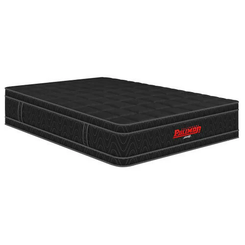 COLCHÓN ORTHOPACK EURO + CAMA LEO + ALMOHADA COLOR NEGRO TELA COLOR NEGRO 140X190 DOBLE - Image 3