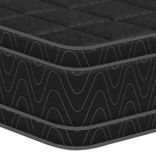 COLCHÓN ORTHOPACK EURO + CAMA LEO + ALMOHADA COLOR NEGRO TELA COLOR NEGRO 200X200 KING - Image 4