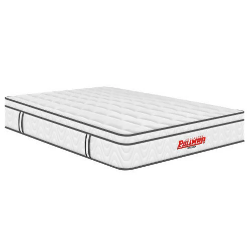 COLCHÓN ORTHOPACK EURO U + CAMA LEO + ALMOHADA COLOR CLASICO TELA COLOR CAFE 120X190 SEMIDOBLE - Image 3
