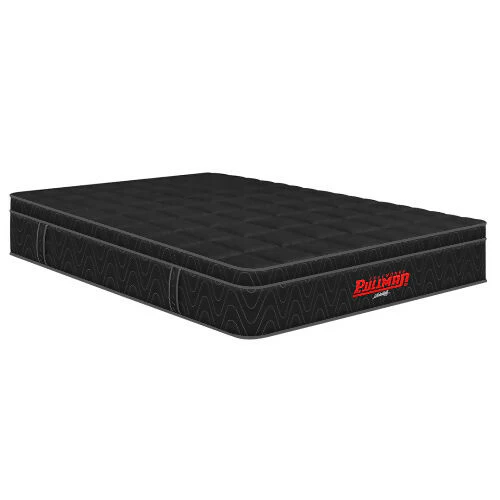 COLCHÓN ORTHOPACK EURO U + CAMA LEO + ALMOHADA COLOR NEGRO TELA COLOR NEGRO 100X190 SENCILLO - Image 3
