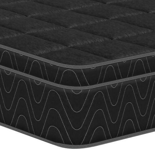 COLCHÓN ORTHOPACK EURO U + CAMA LEO + ALMOHADA COLOR NEGRO TELA COLOR NEGRO 140X190 DOBLE - Image 4