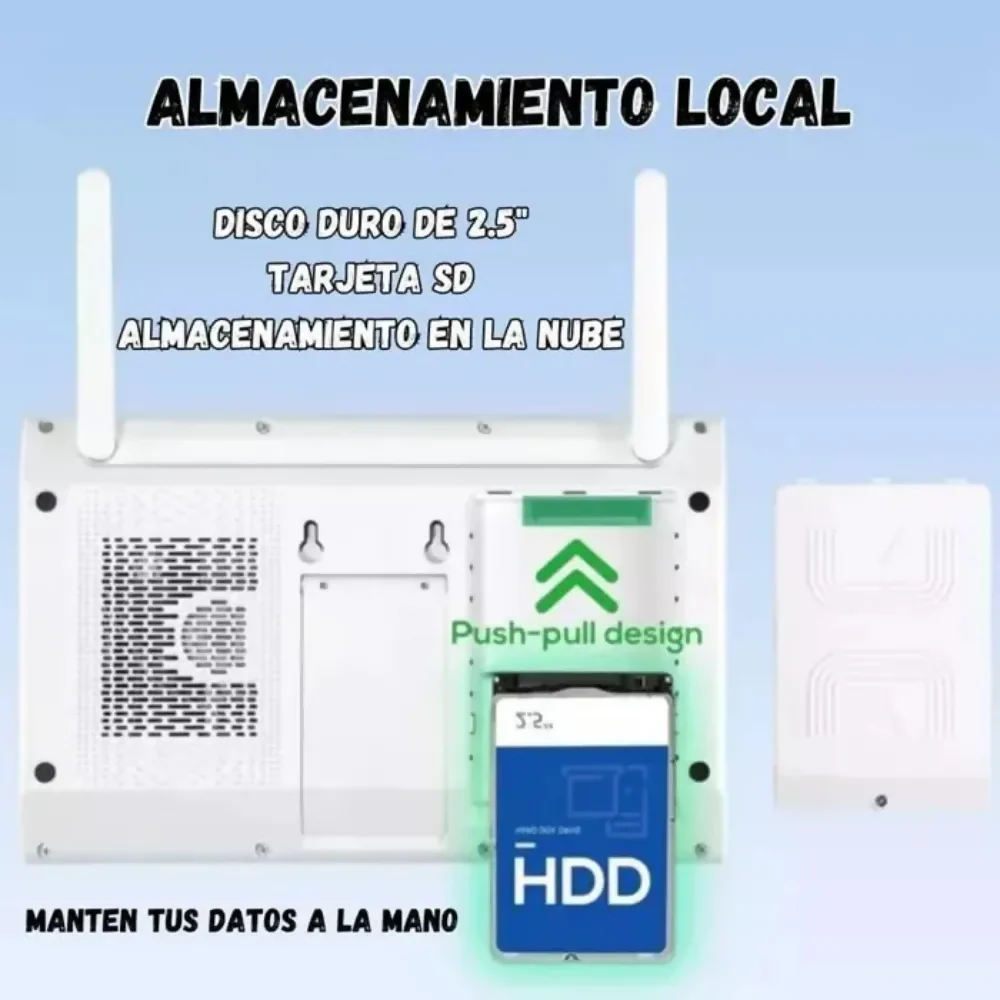 COMBO CAMARAS SEGURIDAD WIFI INTERIOR EXTERIOR NVR PANTALLA - Image 3