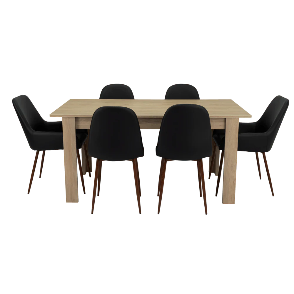 COMBO COMEDOR LIMEA, BEIGE, WENGUE Y CAFÉ CLARO, INCLUYE COMEDOR Y 6 SILLAS - Image 4