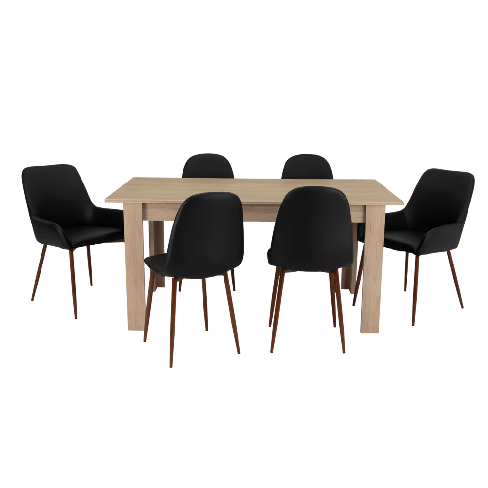 COMBO COMEDOR LIMEA, BEIGE, WENGUE Y CAFÉ CLARO, INCLUYE COMEDOR Y 6 SILLAS - Image 5