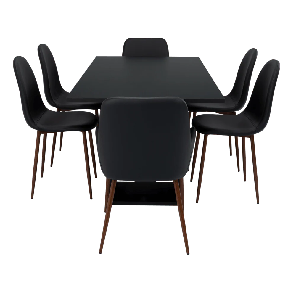 COMBO COMEDOR SATURA, WENGUE Y CAFÉ CLARO, INCLUYE COMEDOR Y 6 SILLAS - Image 4