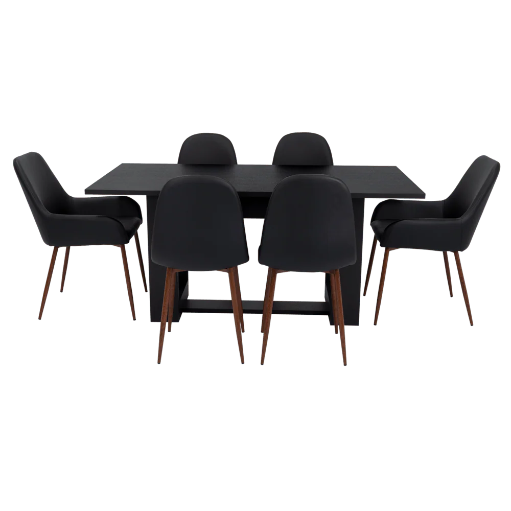 COMBO COMEDOR SATURA, WENGUE Y CAFÉ CLARO, INCLUYE COMEDOR Y 6 SILLAS - Image 5