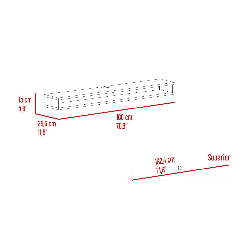 COMBO HABITACIÓN VINIS, INCLUYE CLOSET Y REPISA PARA TV FLOTANTE - Image 9