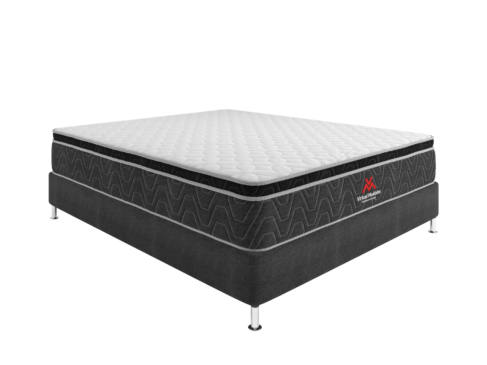 COMBO ATLANTIS DE CAMA Y COLCHON QUEEN PARA HABITACIÓN