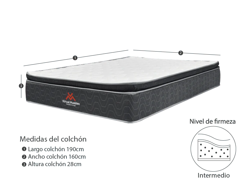 COMBO ATLANTIS DE CAMA Y COLCHON QUEEN PARA HABITACIÓN - Image 6