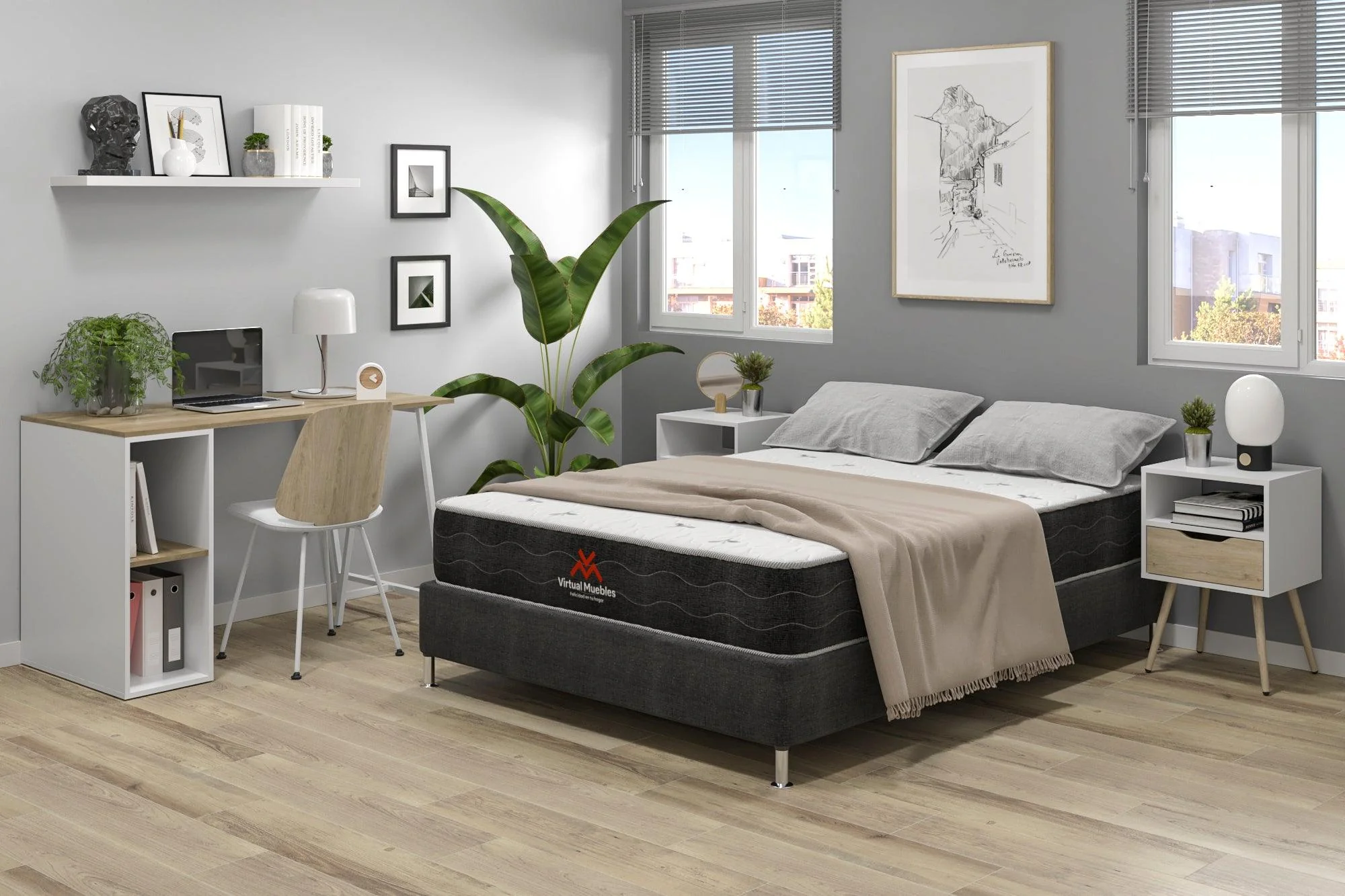 COMBO CAIN DE CAMA Y COLCHON DOBLE PARA HABITACIÓN - Image 6
