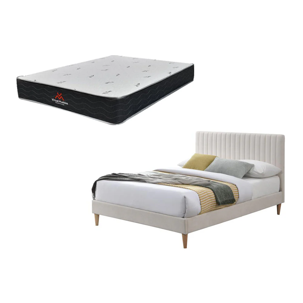 COMBO PARA HABITACIÓN CASPER, INCLUYE CAMA DOBLE Y COLCHON 140X190