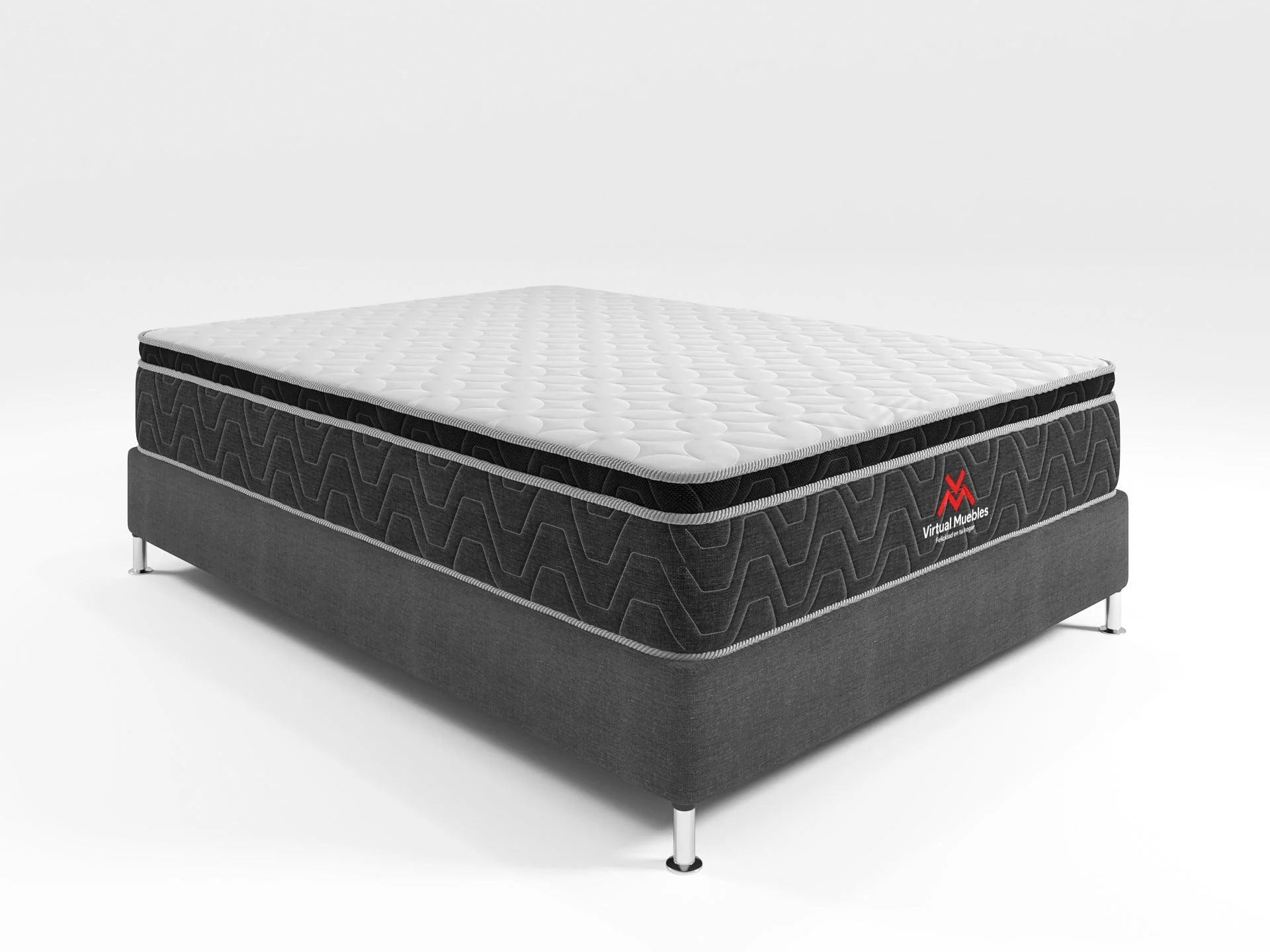 COMBO PARA HABITACIÓN FENIX, INCLUYE CAMA DOBLE Y COLCHÓN