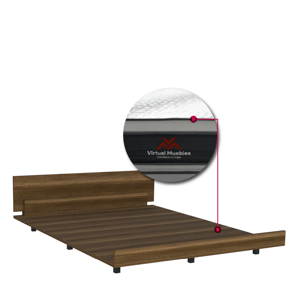 COMBO PARA HABITACIÓN GAMMA, INCLUYE CAMA QUEEN Y COLCHÓN