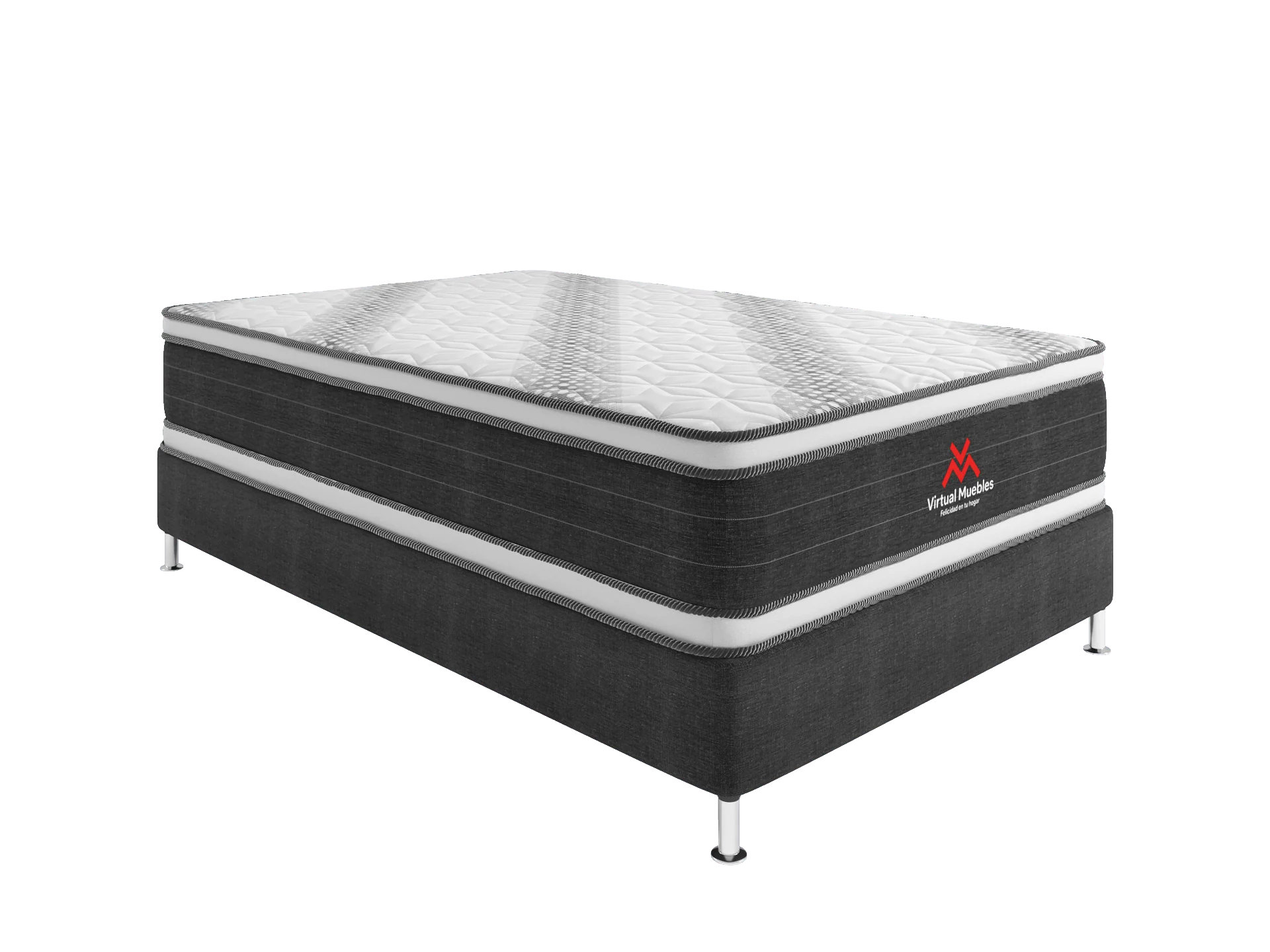 COMBO PARA HABITACIÓN JIANG, INCLUYE BASE CAMA SEMIDOBLE, COLCHÓN Y PROTECTOR - Image 2