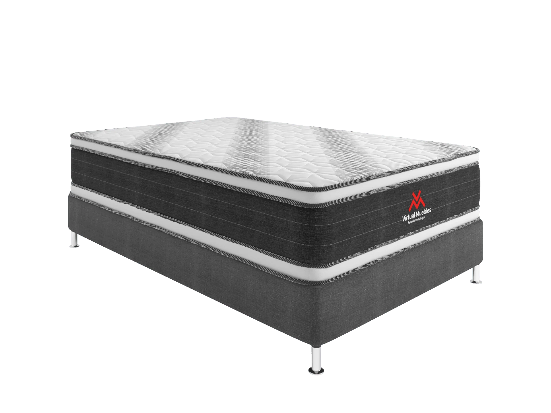COMBO PARA HABITACIÓN MARDUK, INCLUYE BASE CAMA SEMIDOBLE, COLCHÓN Y PROTECTOR - Image 2