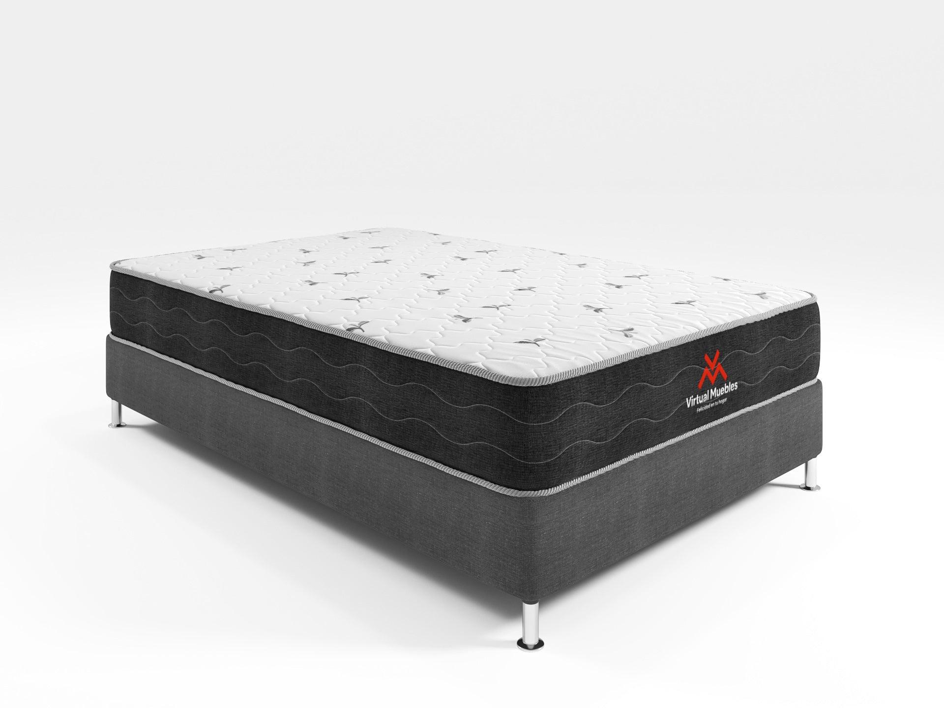 COMBO OMEGA DE CAMA Y COLCHON SEMIDOBLE PARA HABITACIÓN CON PROTECTOR - Image 2