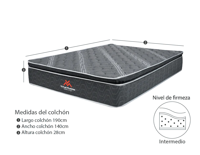 COMBO PARA HABITACIÓN OPTATO, INCLUYE CAMA DOBLE Y COLCHÓN - Image 6