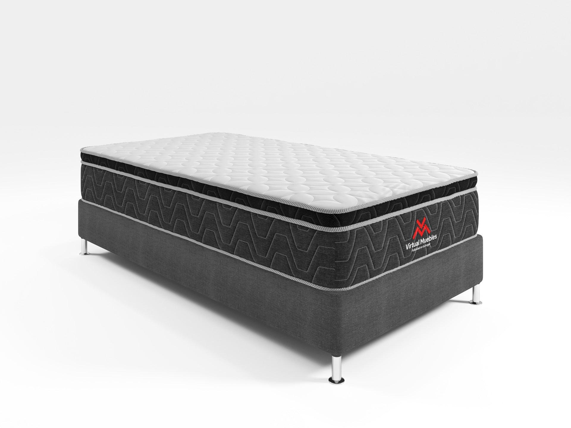 COMBO PARA HABITACIÓN ORIEL, INCLUYE BASE CAMA SENCILLA Y COLCHÓN