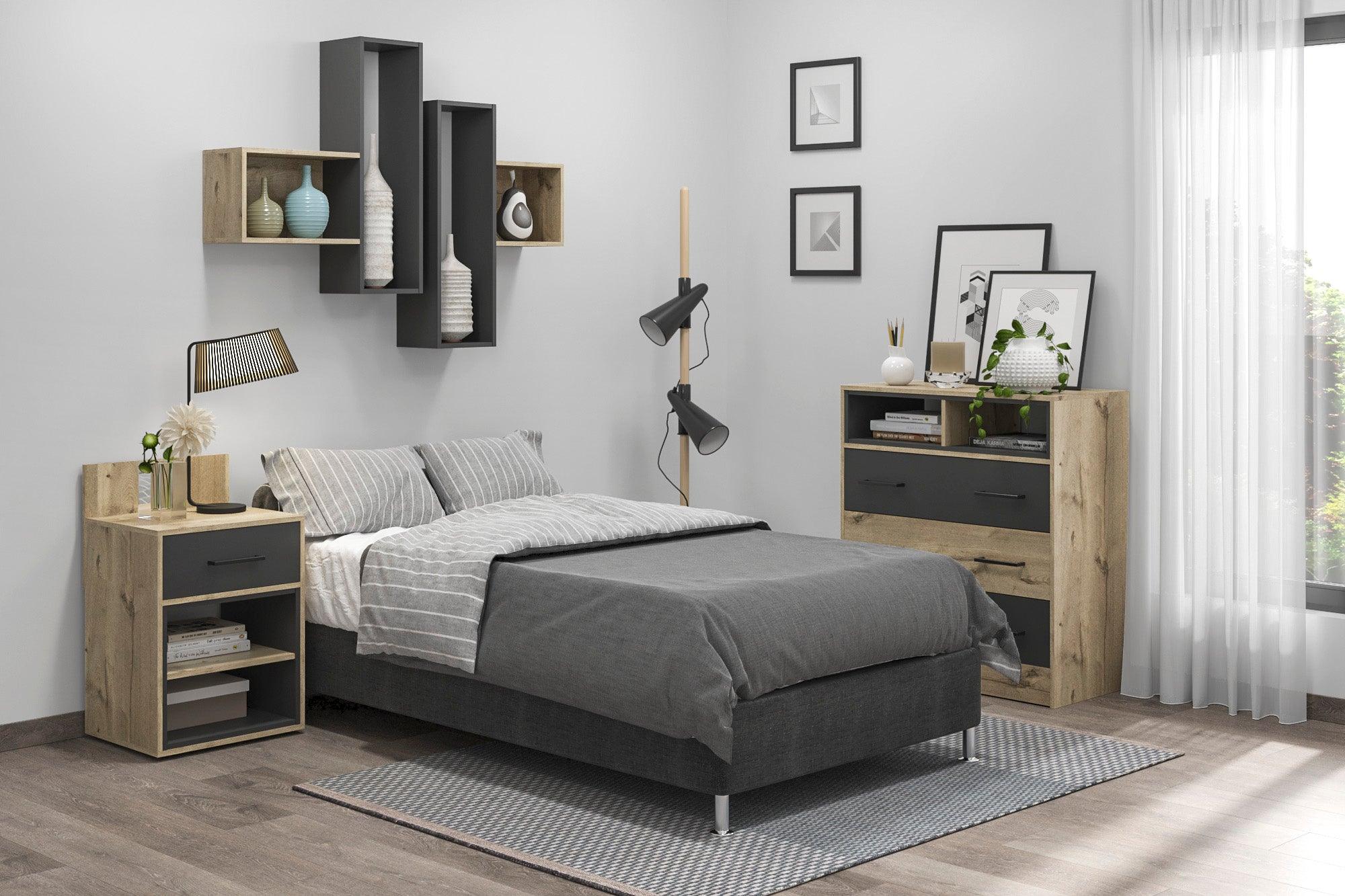 COMBO PARA HABITACIÓN ORIEL, INCLUYE BASE CAMA SENCILLA Y COLCHÓN - Image 5