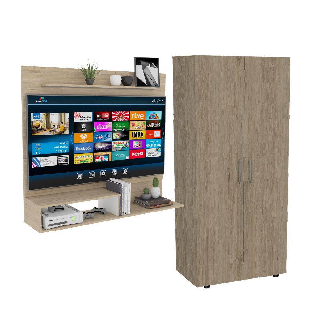 COMBO PARA HABITACIÓN RAICHEL, INCLUYE PANEL DE TV Y CLOSET - Image 2