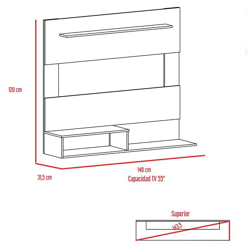 COMBO PARA HABITACIÓN RAICHEL, INCLUYE PANEL DE TV Y CLOSET - Image 7
