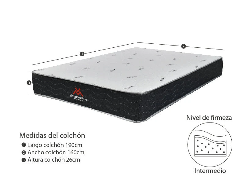 COMBO PARA HABITACIÓN SELIM, INCLUYE CAMA QUEEN, COLCHÓN Y PROTECTOR - Image 7