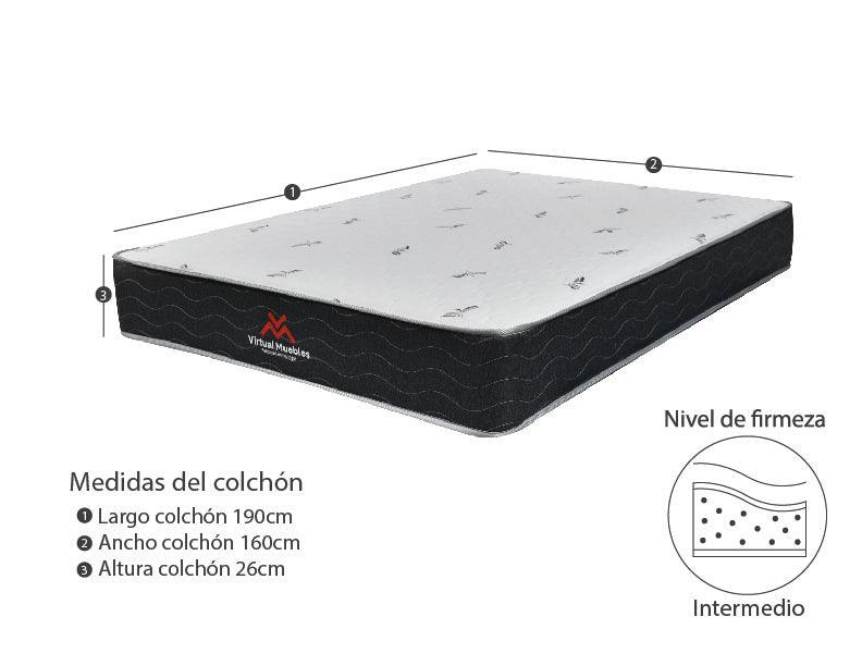 COMBO PARA HABITACIÓN THOR, INCLUYE CAMA QUEEN Y COLCHÓN - Image 5