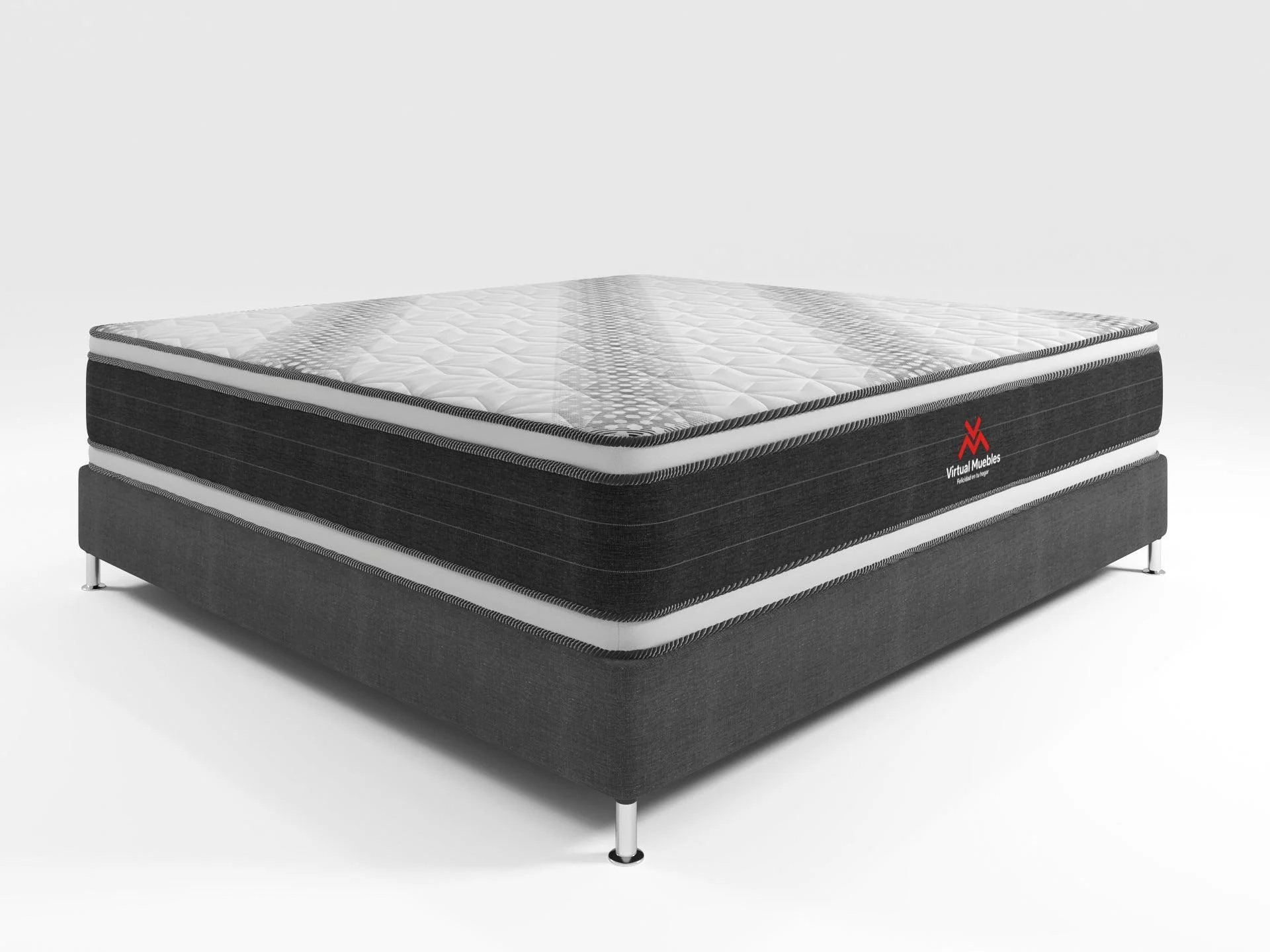 COMBO PARA HABITACIÓN TROY, INCLUYE BASE CAMA PRESIDENCIAL, COLCHÓN  Y PROTECTOR - Image 2
