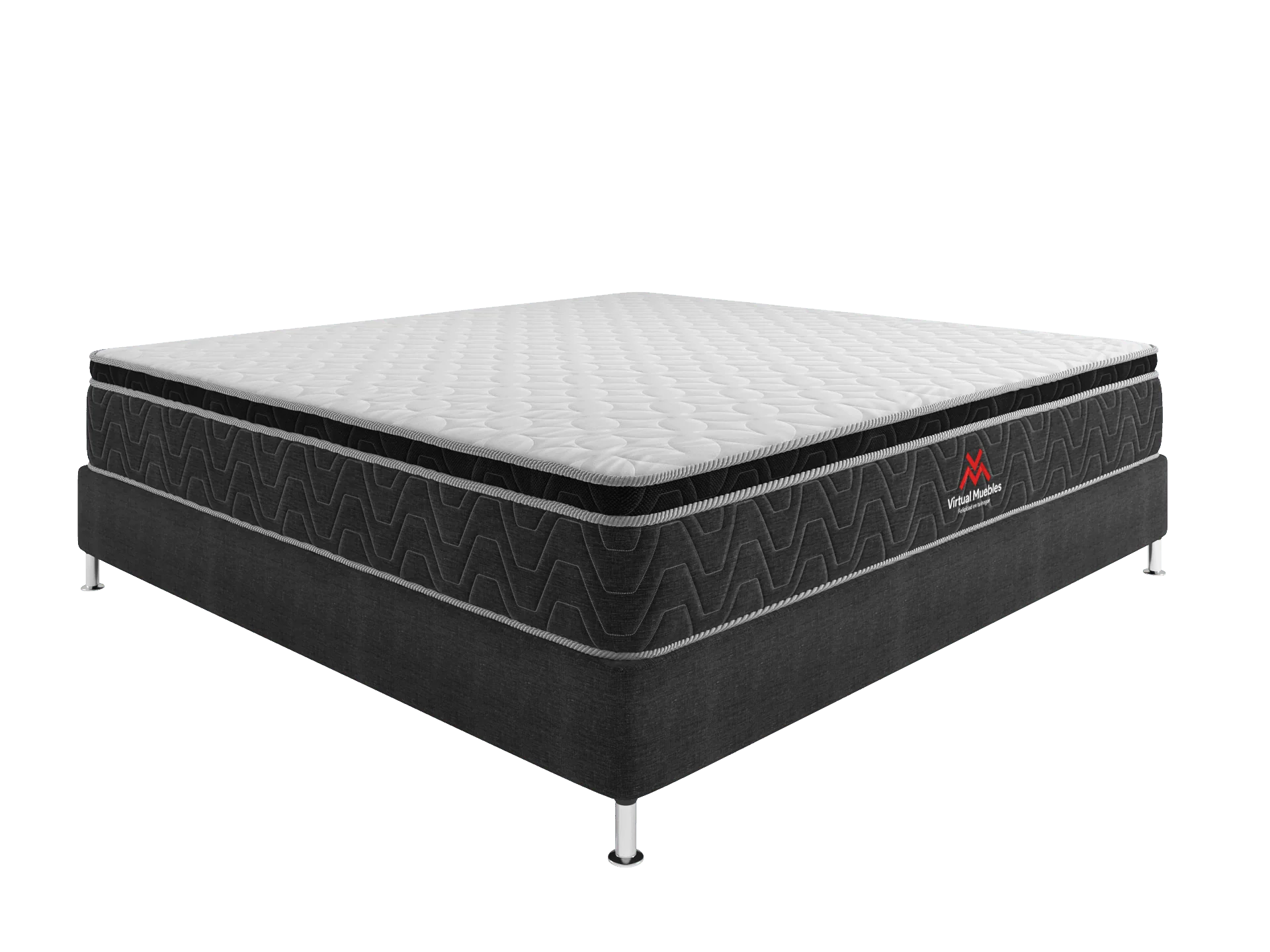 COMBO PARA HABITACIÓN VASCO, INCLUYE BASE CAMA PRESIDENCIAL, COLCHÓN Y PROTECTOR - Image 2