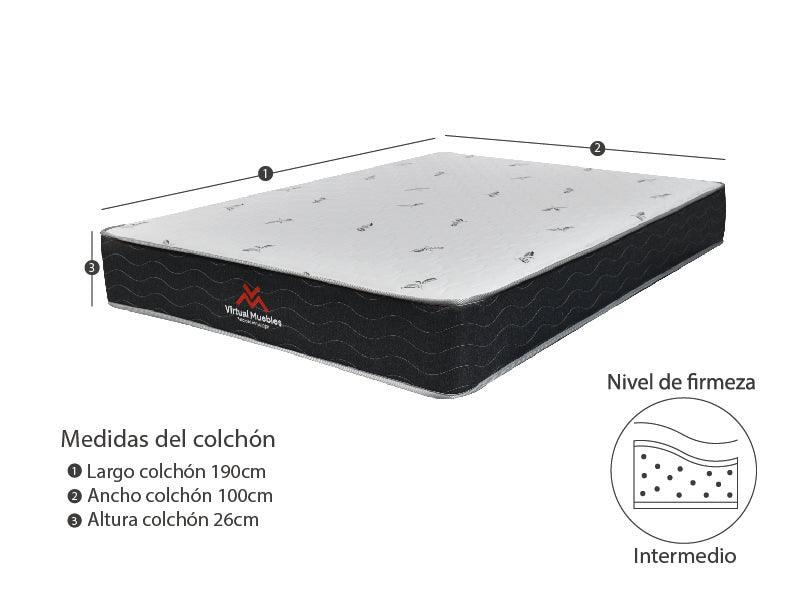 COMBO PARA HABITACIÓN VERONA, INCLUYE COLCHÓN DE 26 CM Y ALMOHADA - Image 6