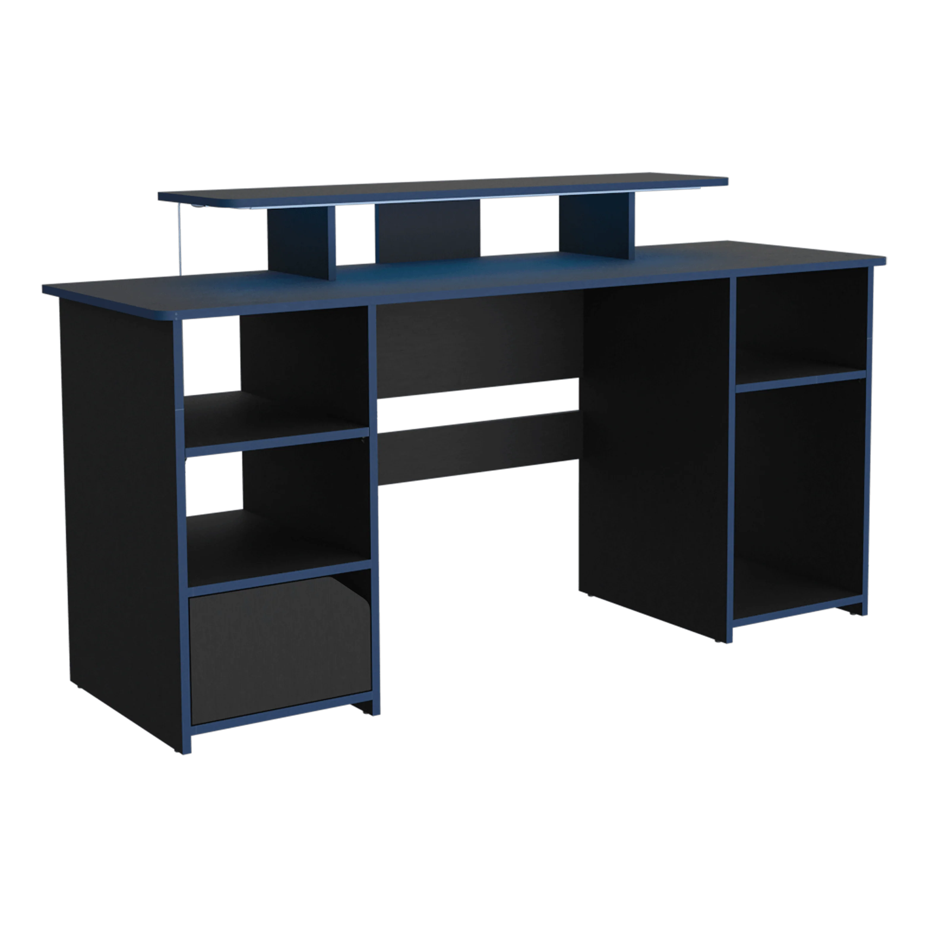 COMBO PARA OFICINA BEL, AZUL Y NEGRO, INCLUYE SILLA Y ESCRITORIO GAMER - Image 5