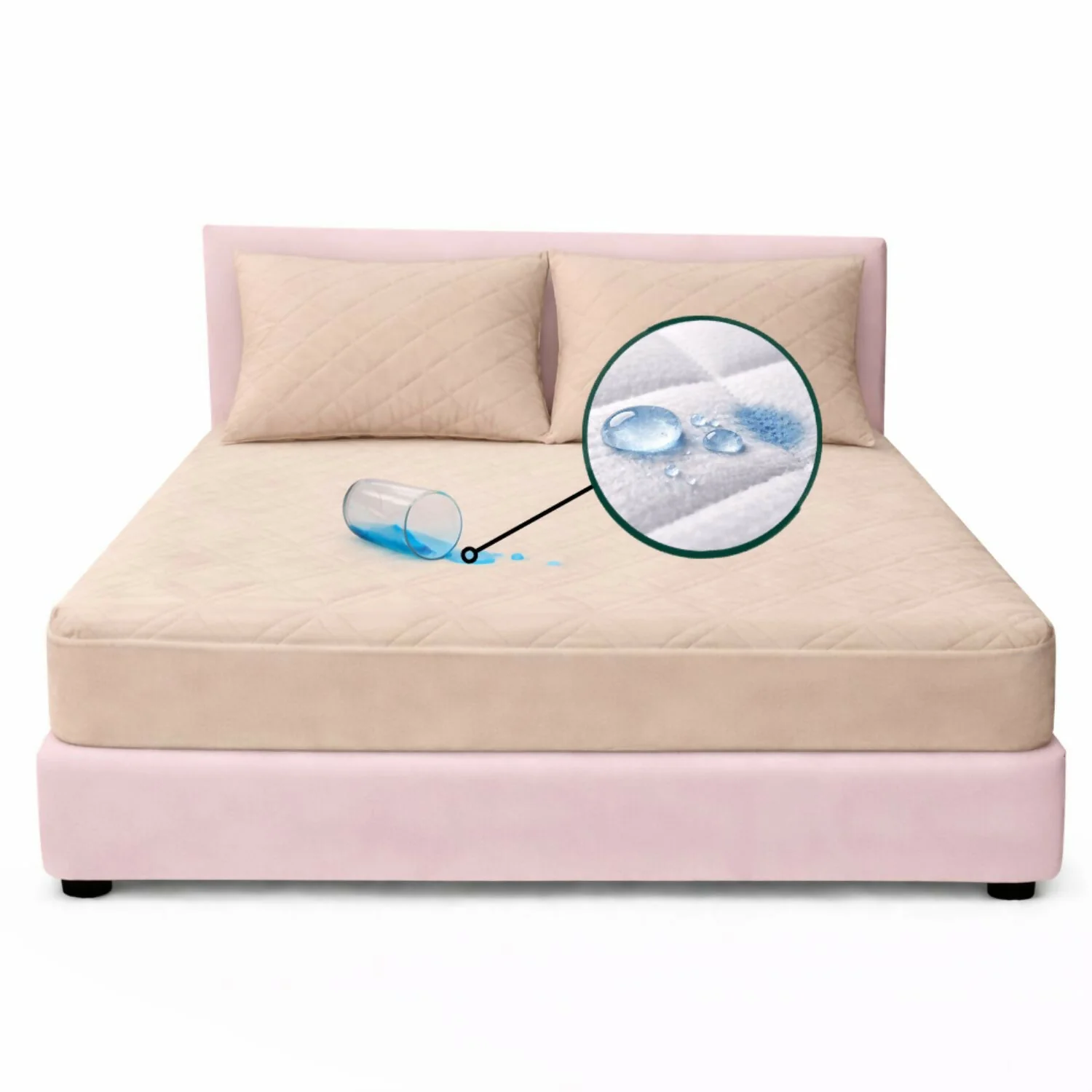 Combo protector colchon queen antifluido 160x190cm - Image 2
