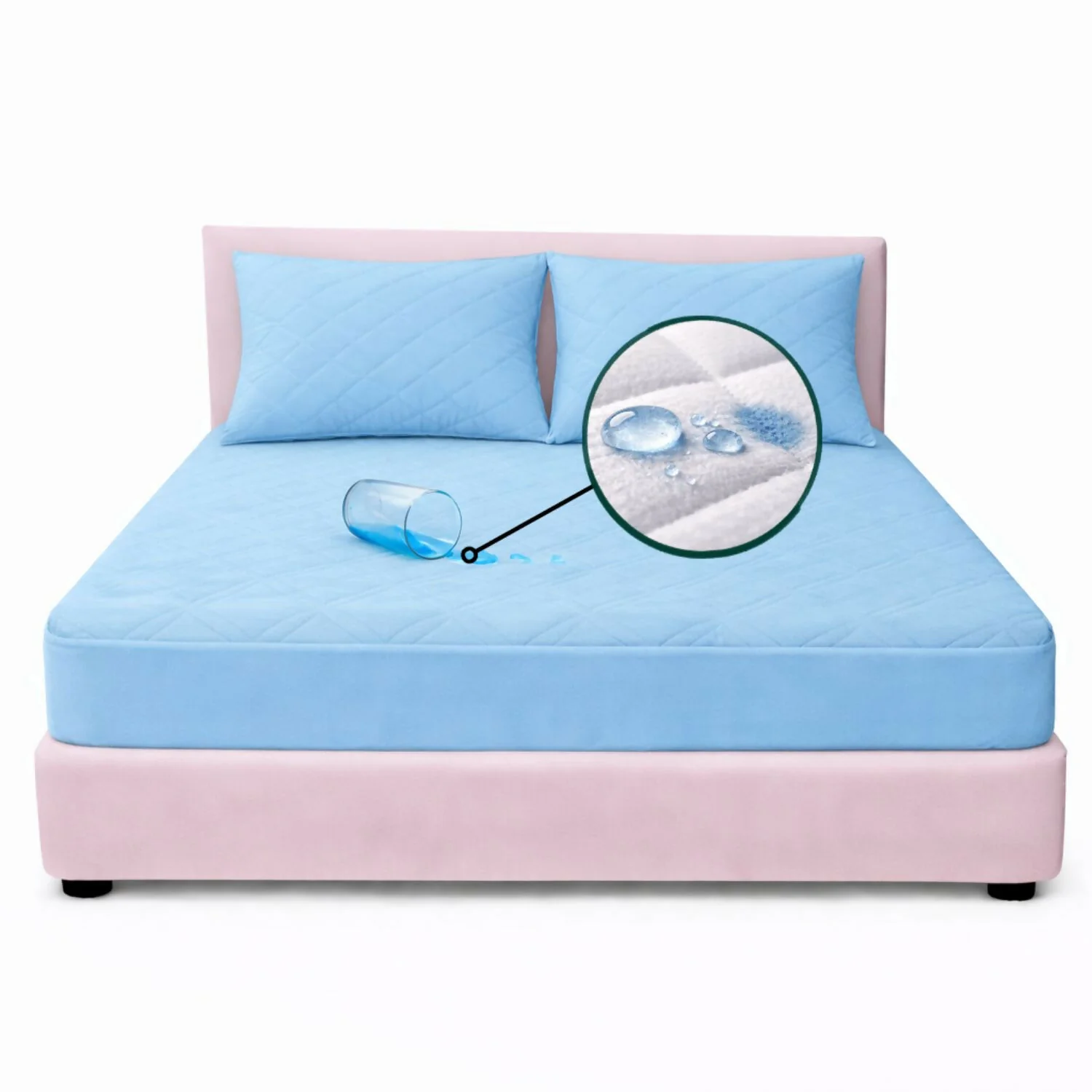 Combo protector colchon queen antifluido 160x190cm - Image 4