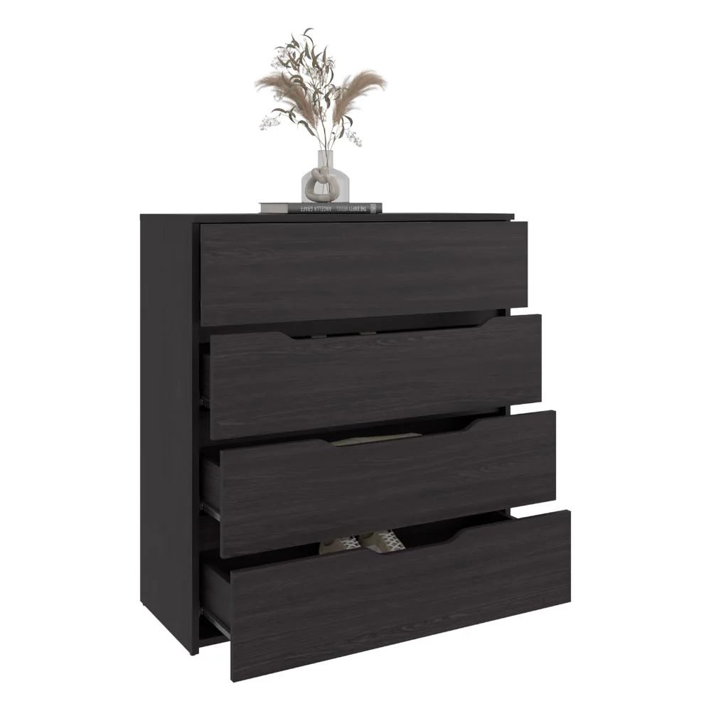 Comoda Zory, Kronos Wengue, Con cuatro cajones, diseño moderno y de fácil armado ZF - Image 2