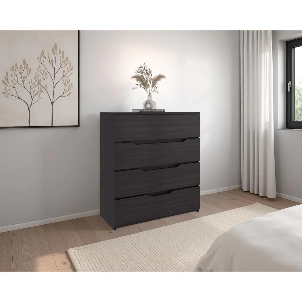 Comoda Zory, Kronos Wengue, Con cuatro cajones, diseño moderno y de fácil armado ZF - Image 4