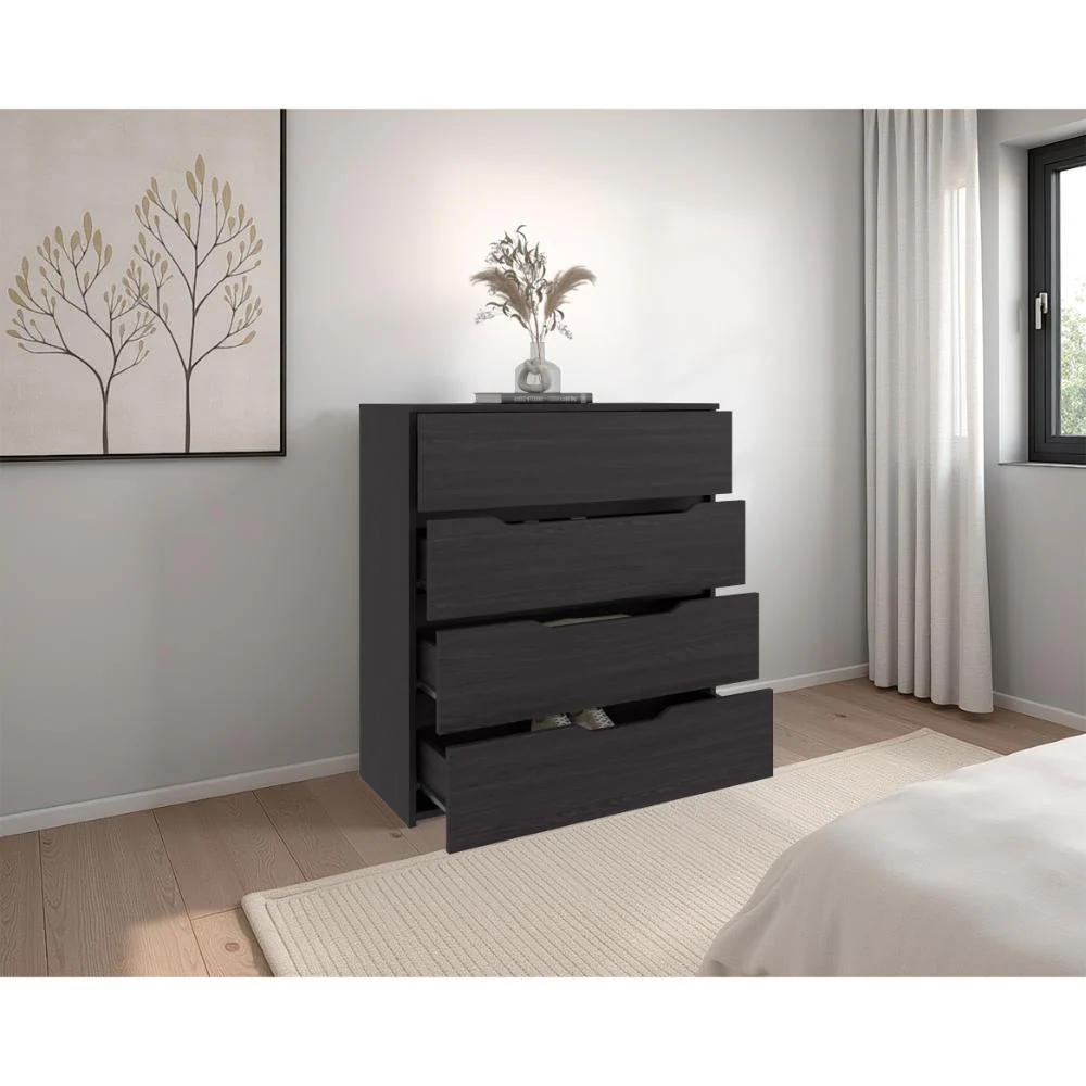 Comoda Zory, Kronos Wengue, Con cuatro cajones, diseño moderno y de fácil armado ZF - Image 5