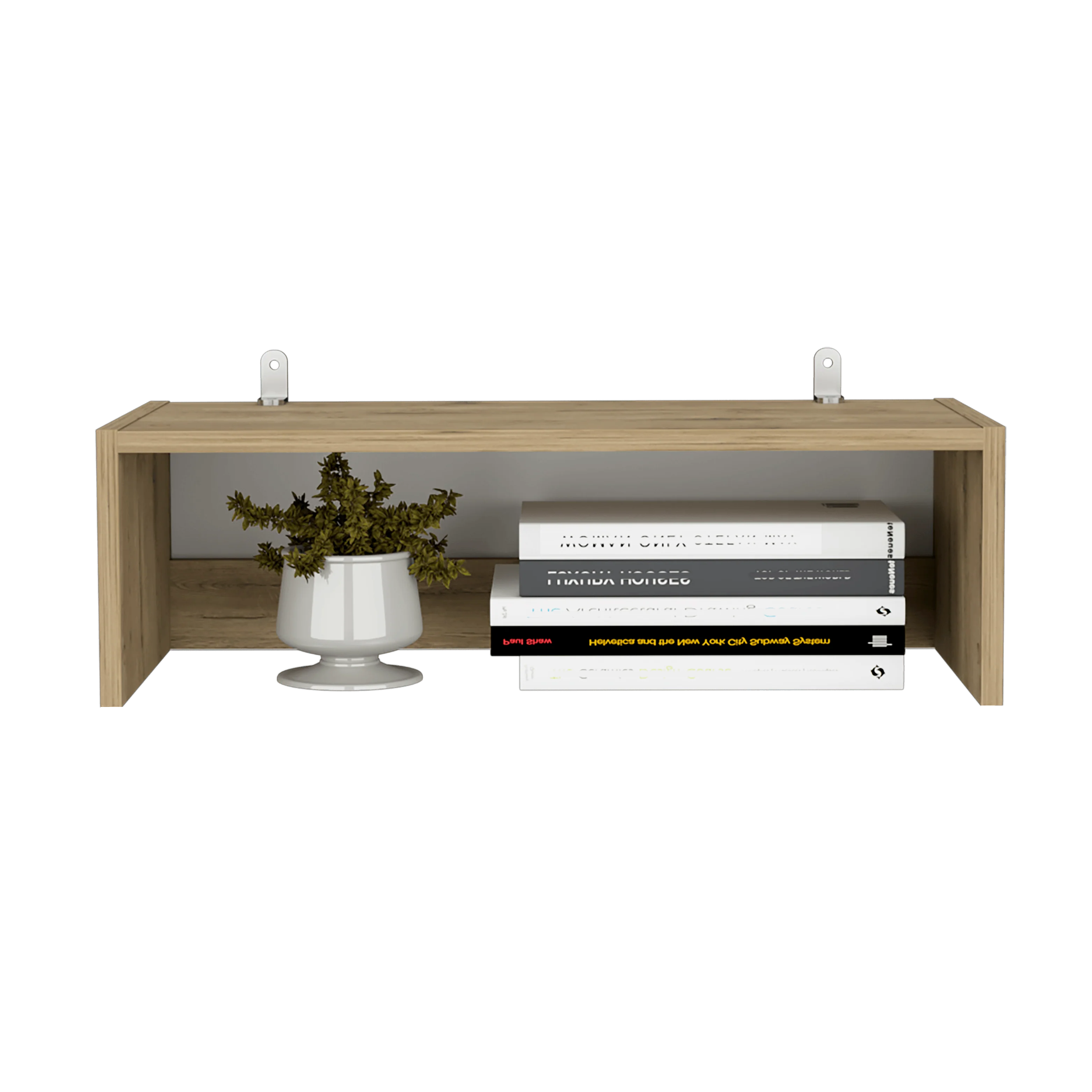COMPLEMENTO DE BIBLIOTECA HOME, MACADAMIA Y BLANCO DUQUEZA, PARA ADICIONAR UN COMPARTIMIENTO A TUS ESPACIOS - Image 3