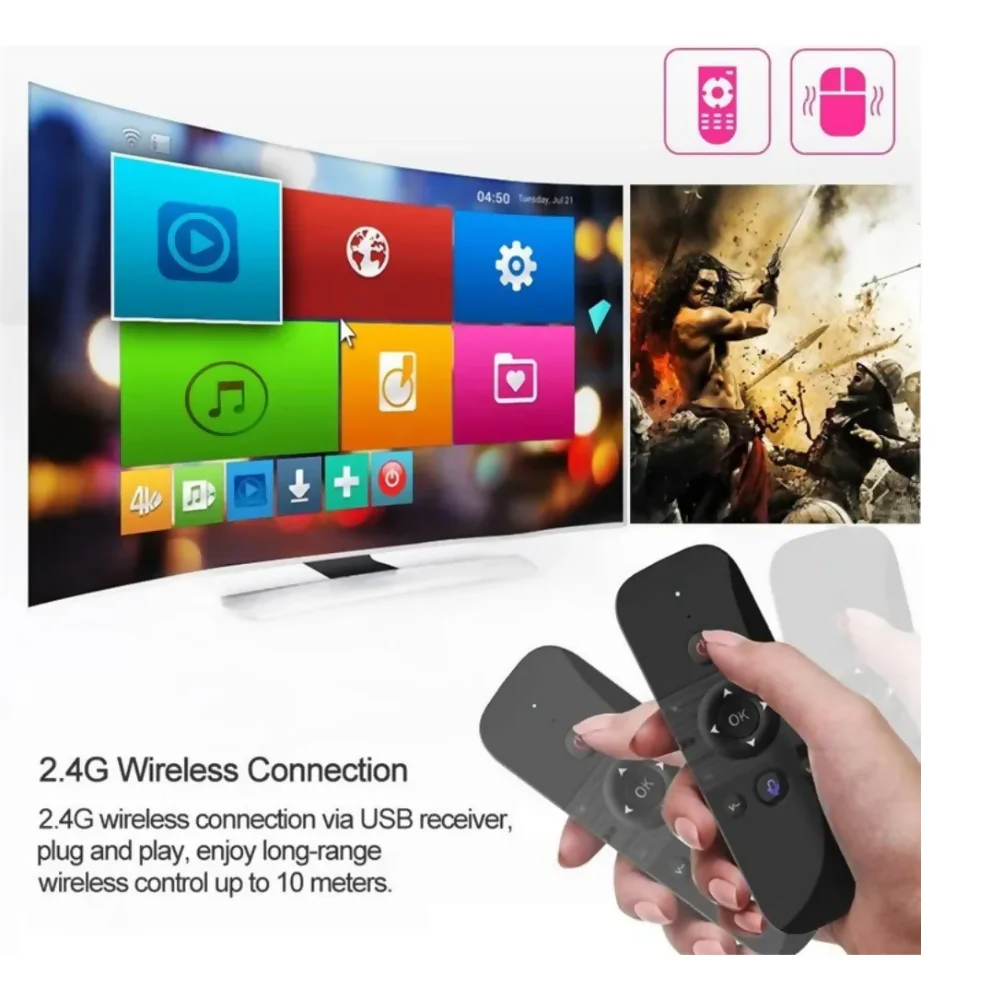 CONTROL REMOTO SMART TV UNIVERSAL AIR MOUSE VOZ BLUETOOTH - Image 4