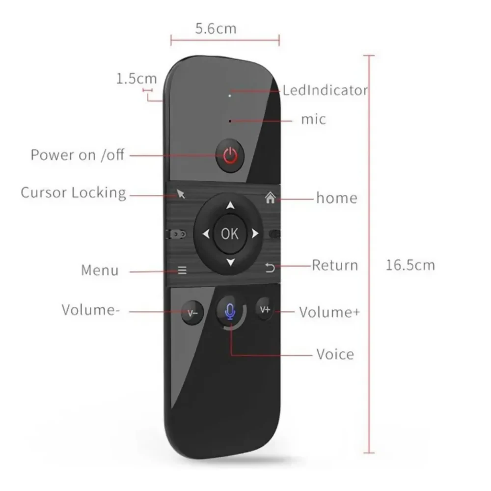 CONTROL REMOTO SMART TV UNIVERSAL AIR MOUSE VOZ BLUETOOTH - Image 5