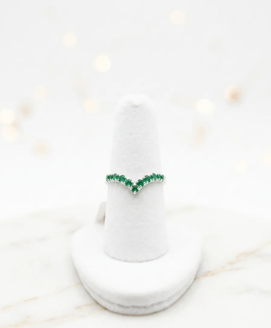 ANILLO SOLANGE CIRCONES VERDES