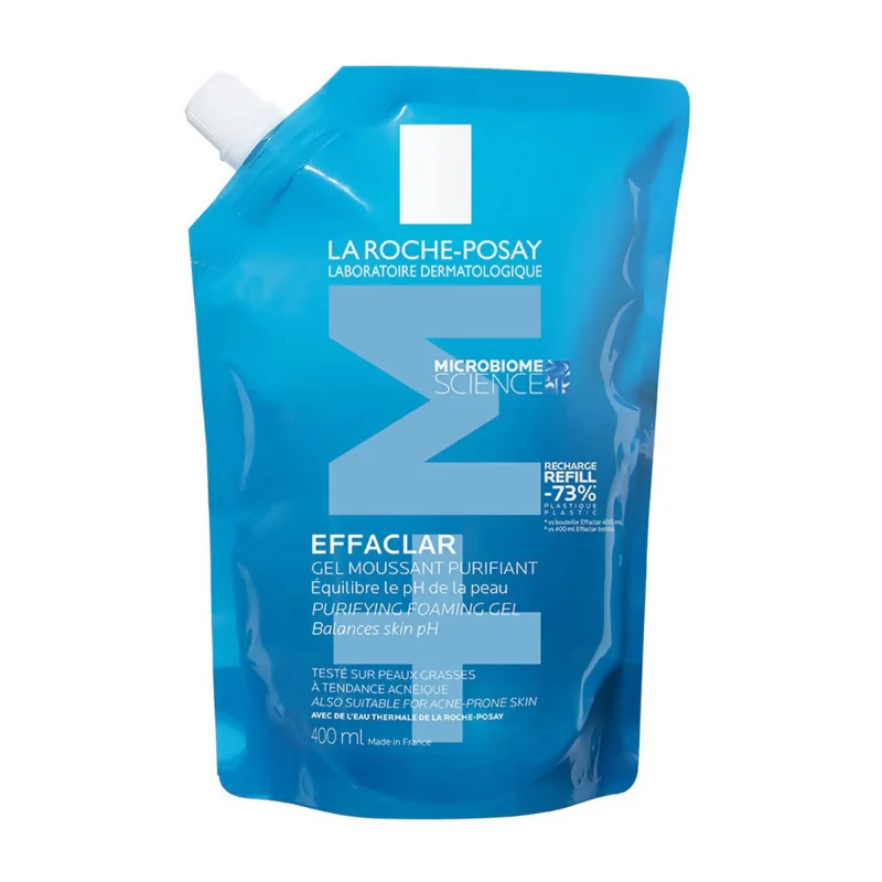 EFFACLAR GEL LIMPIADOR PURIFICANTE +M REFILL X 400ML