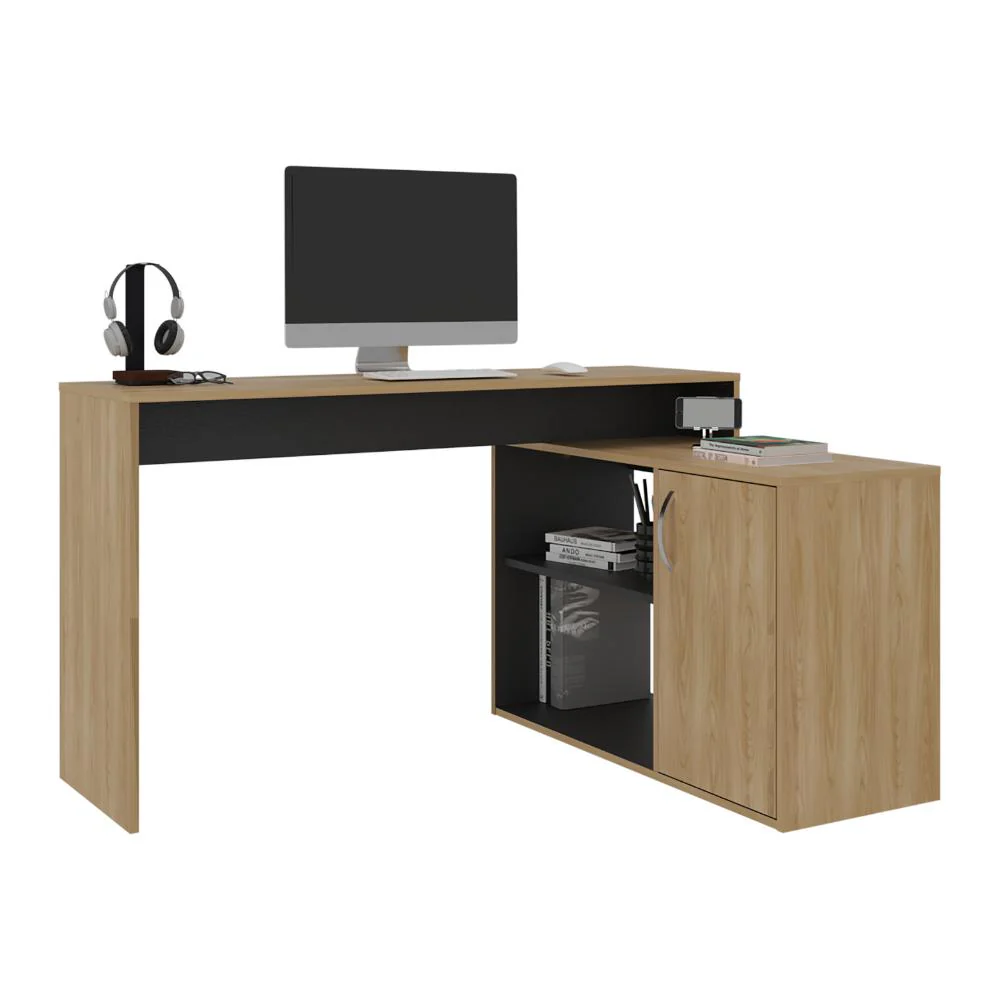 ESCRITORIO AXIS ECO, FRESNO EUROPEO Y WENGUE, CON AMPLIO ESPACIO DE TRABAJO - Image 3