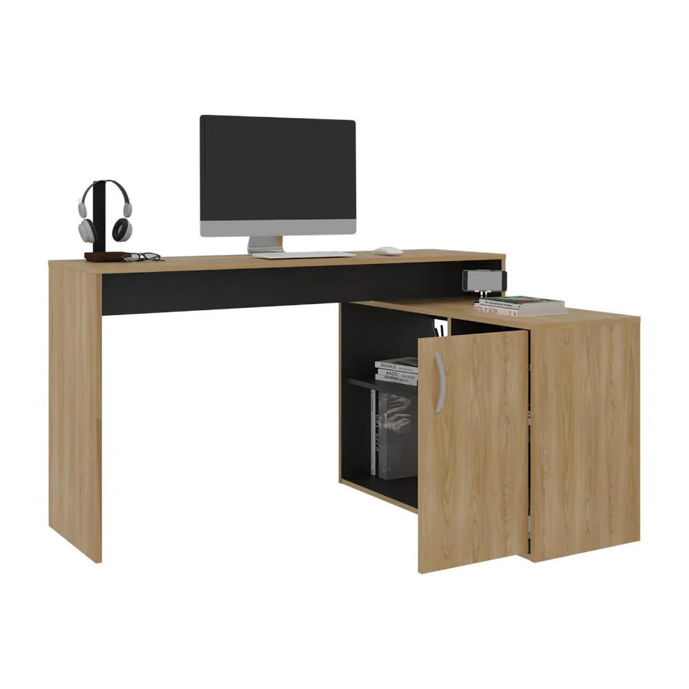 ESCRITORIO AXIS ECO, FRESNO EUROPEO Y WENGUE, CON AMPLIO ESPACIO DE TRABAJO - Image 4