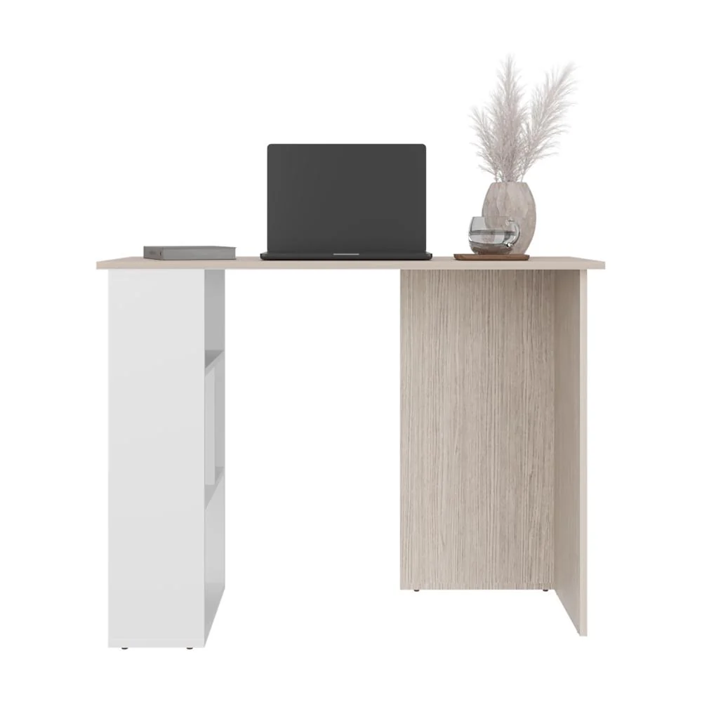 ESCRITORIO BIBLIOTECA AVIS, BLANCO DUQUEZA, CON ESPACIO PARA GUARDAR OBJETOS - Image 2