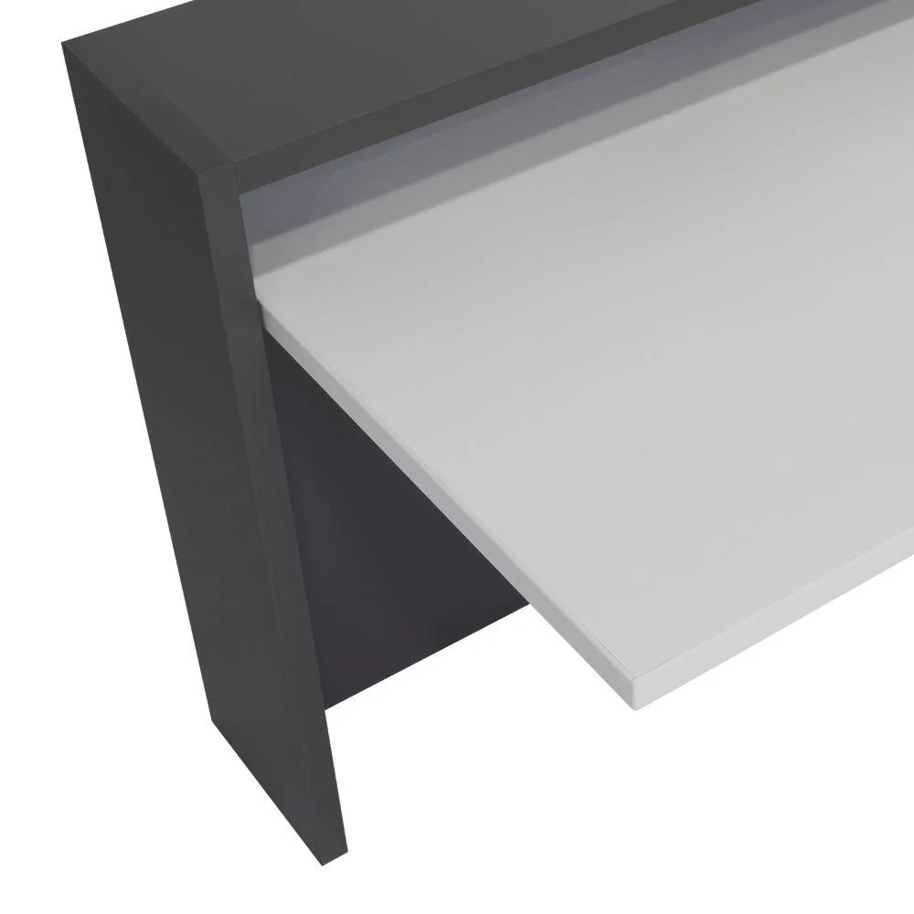 ESCRITORIO COLGANTE CONGO, PLATA OSCURO Y BLANCO, CON ESPACIO PARA ARTĂCULOS DE ESTUDIO - Image 11