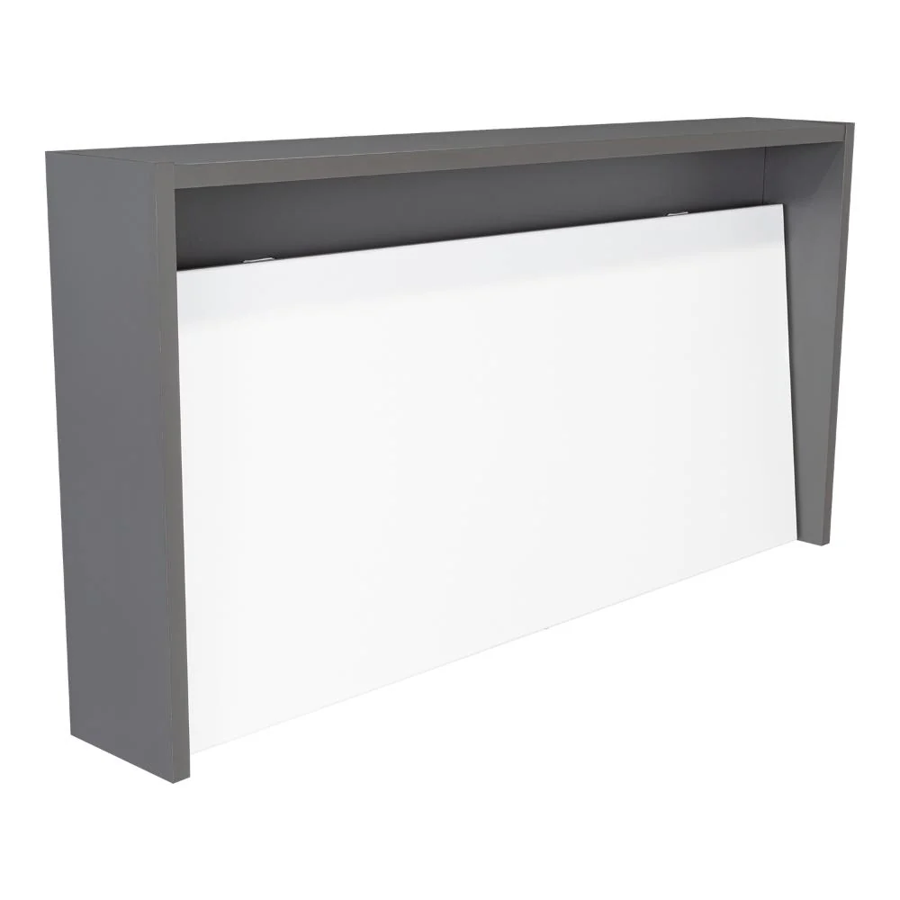 ESCRITORIO COLGANTE FRELLO, PLATA OSCURO Y BLANCO, CON ESPACIO PARA ARTÍCULOS DE ESTUDIO - Image 5